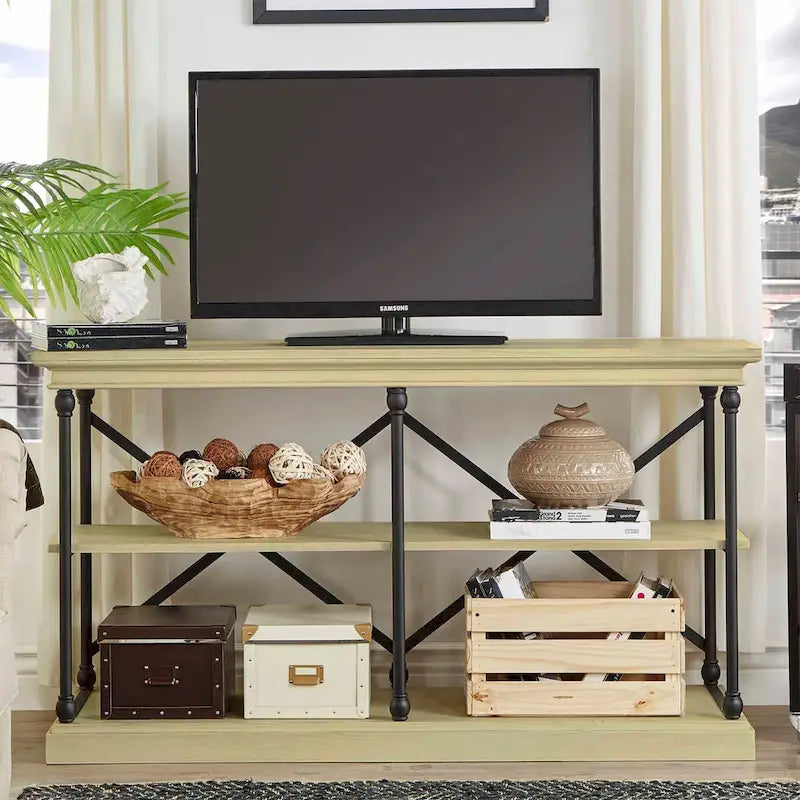 iNSPIRE Q Artisan Barnstone Iron and Wood Entryway Console Table 5