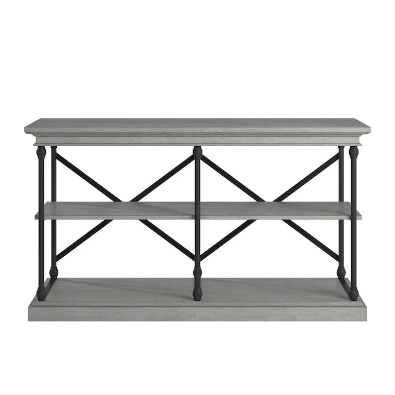 iNSPIRE Q Artisan Barnstone Iron and Wood Entryway Console Table 8