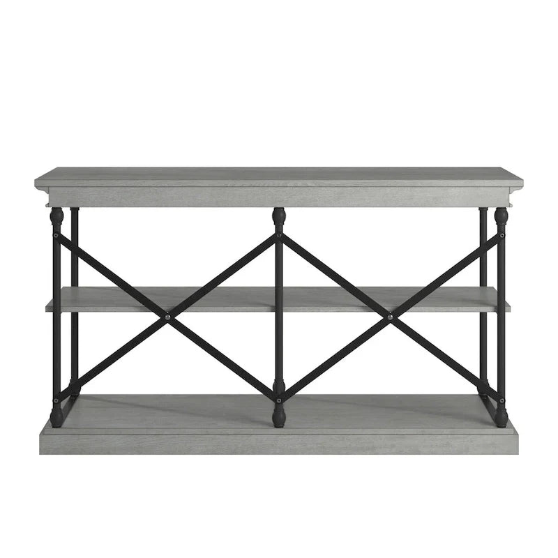 iNSPIRE Q Artisan Barnstone Iron and Wood Entryway Console Table 9