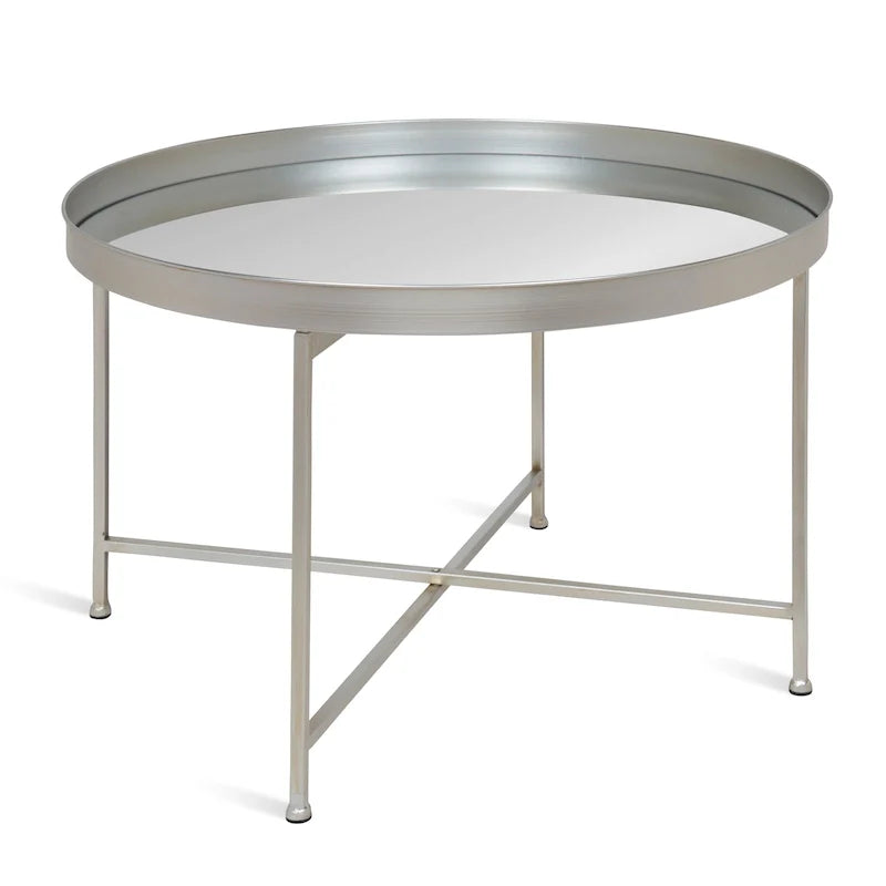 Kate and Laurel Celia 28.25-Inch Round Metal Coffee Table 39
