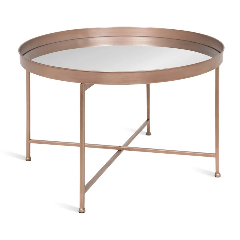Kate and Laurel Celia 28.25-Inch Round Metal Coffee Table 40