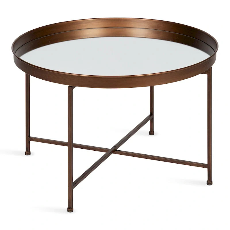 Kate and Laurel Celia 28.25-Inch Round Metal Coffee Table 41