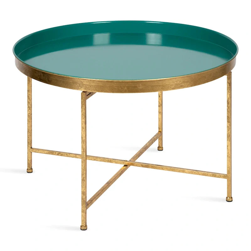 Kate and Laurel Celia 28.25-Inch Round Metal Coffee Table 42