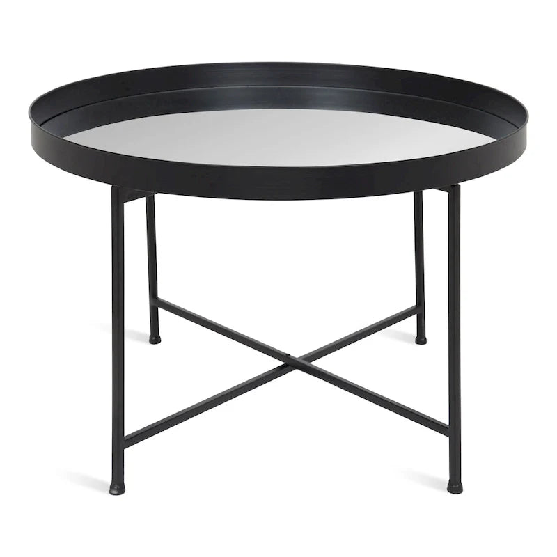 Kate and Laurel Celia 28.25-Inch Round Metal Coffee Table 24