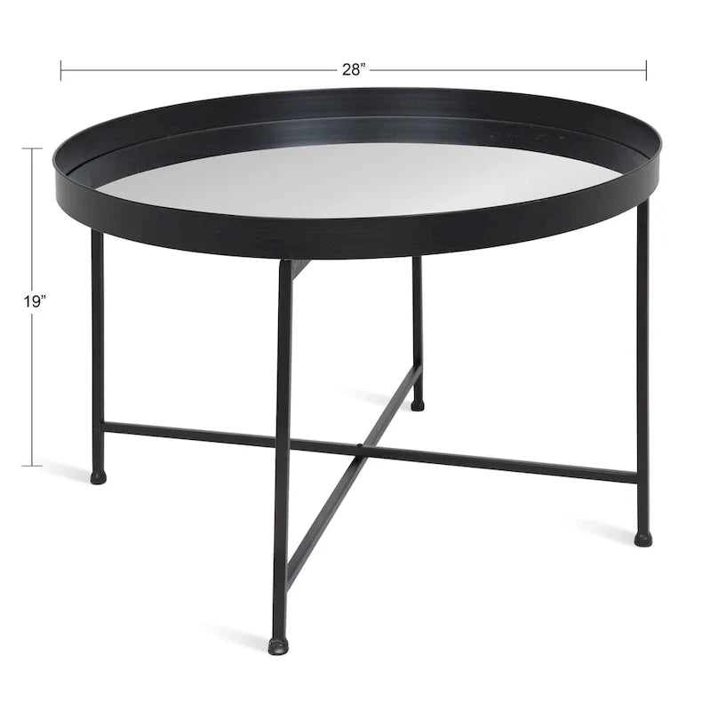 Kate and Laurel Celia 28.25-Inch Round Metal Coffee Table 27