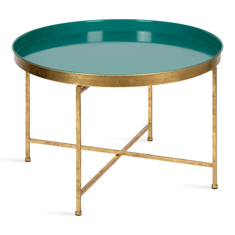 Kate and Laurel Celia 28.25-Inch Round Metal Coffee Table 28