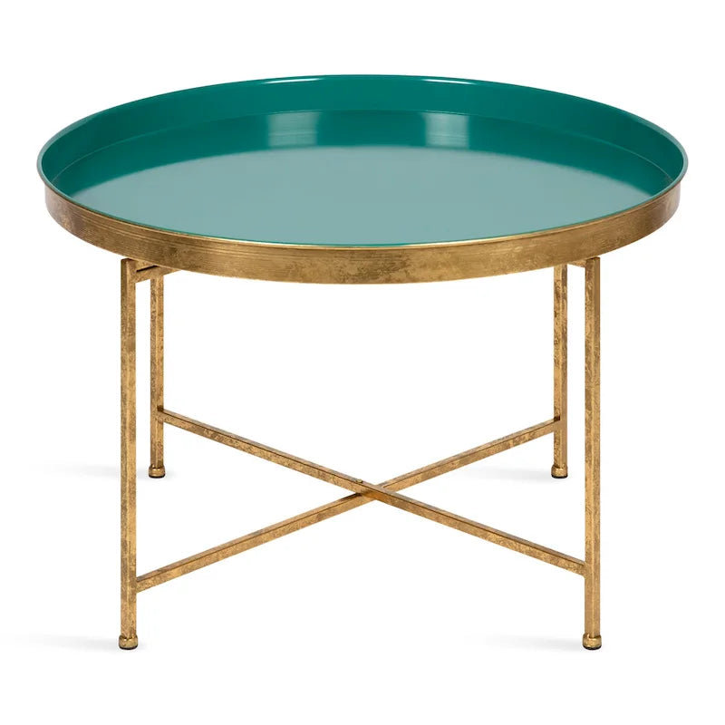 Kate and Laurel Celia 28.25-Inch Round Metal Coffee Table 29