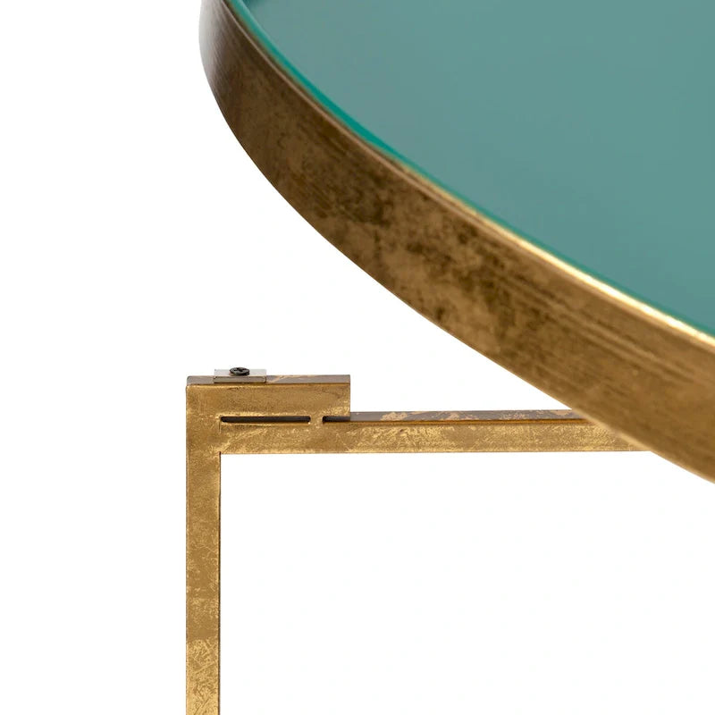 Kate and Laurel Celia 28.25-Inch Round Metal Coffee Table 31