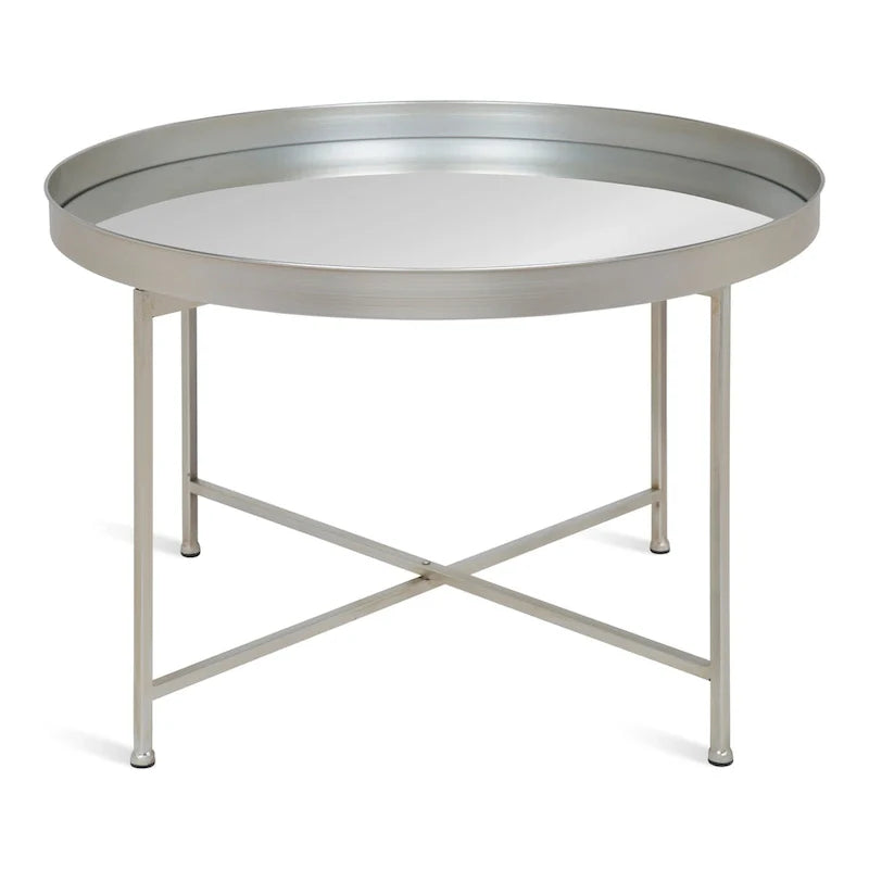 Kate and Laurel Celia 28.25-Inch Round Metal Coffee Table 34