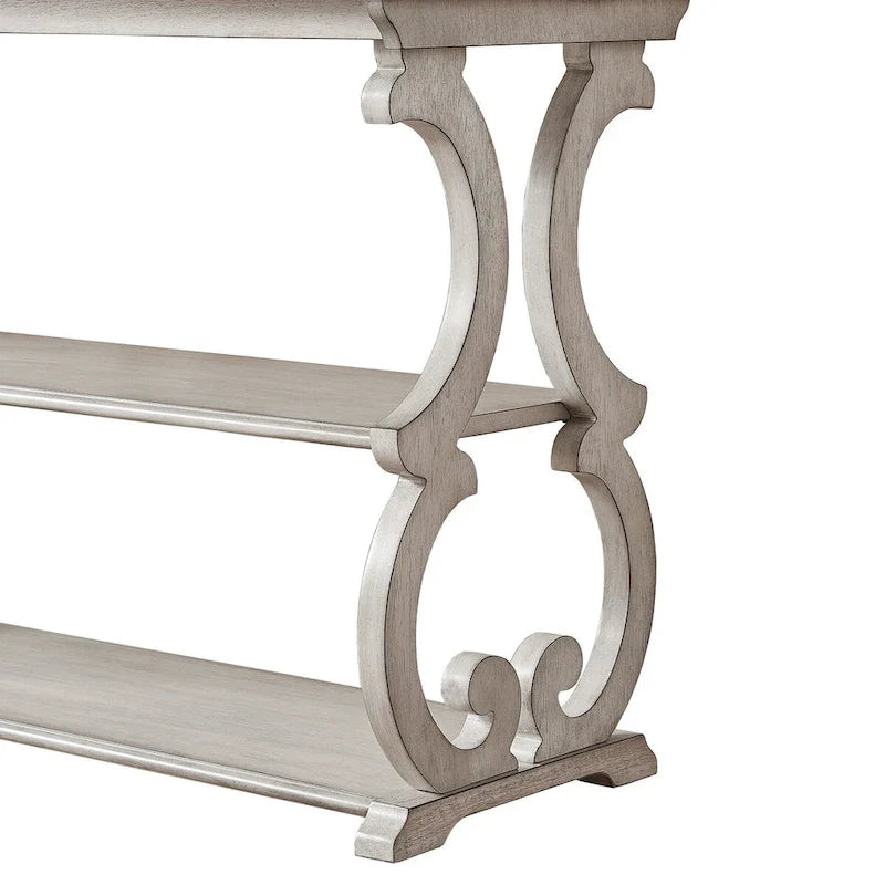 Lorraine Wooden Scroll TV Stand and Sofa Table by iNSPIRE Q Classic 8