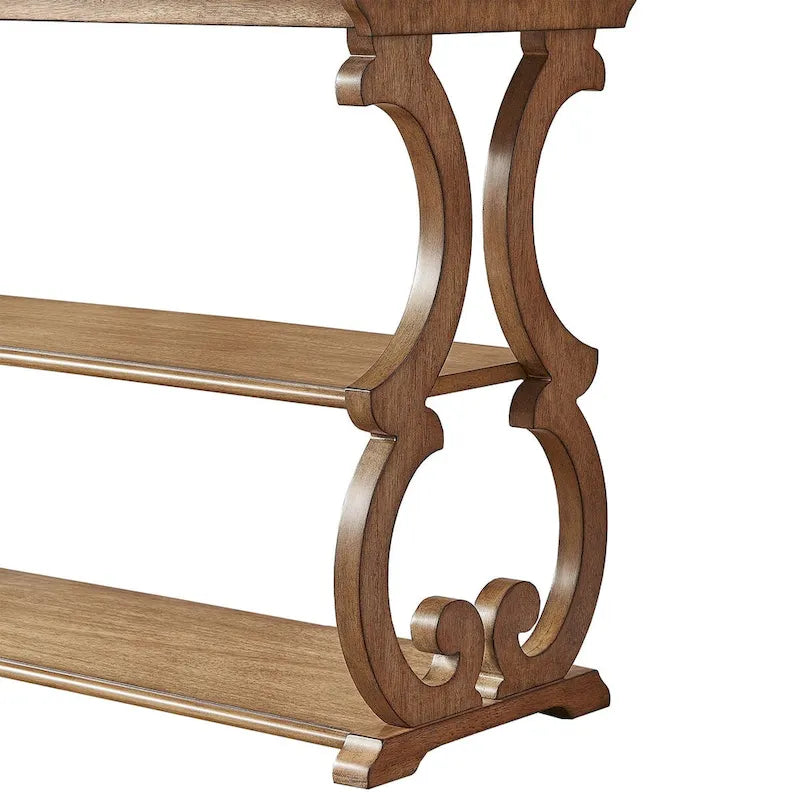 Lorraine Wooden Scroll TV Stand and Sofa Table by iNSPIRE Q Classic 10