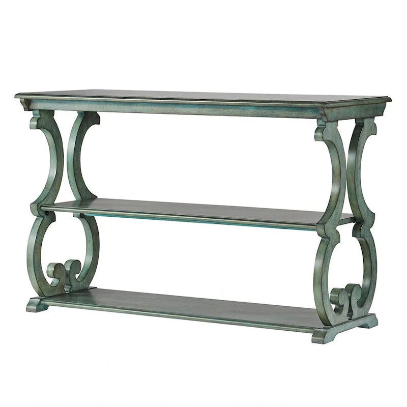 Lorraine Wooden Scroll TV Stand and Sofa Table by iNSPIRE Q Classic 15