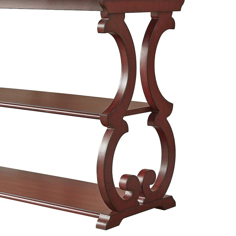 Lorraine Wooden Scroll TV Stand and Sofa Table by iNSPIRE Q Classic 19