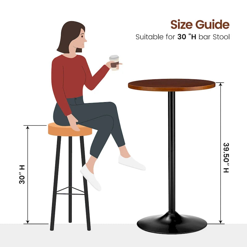 Glitzhome Adjustable Swivel Bar Stool Set with 3 Leatherette Seats for Pub Tables 5