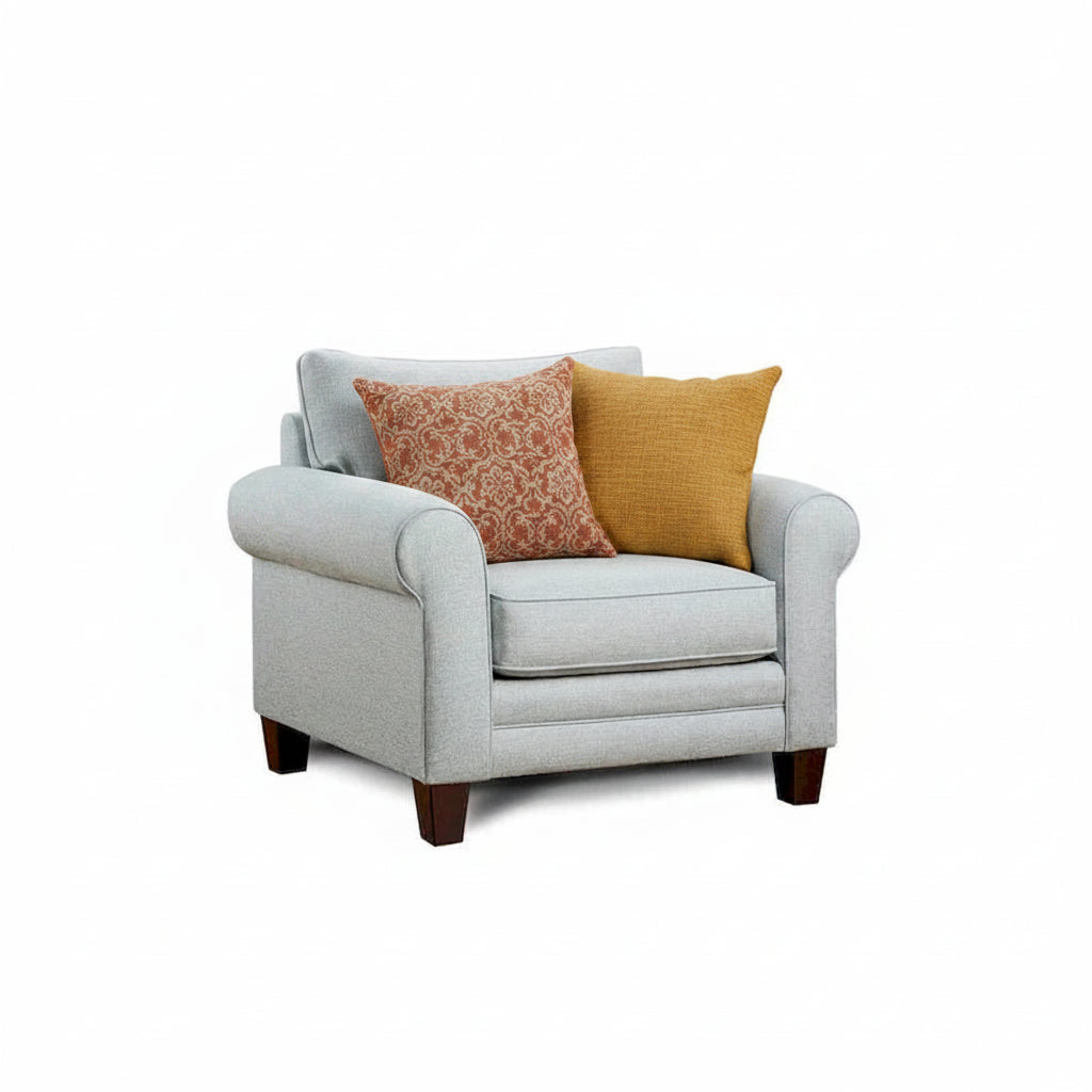 Elegant Mist Grey Accent Chair 1