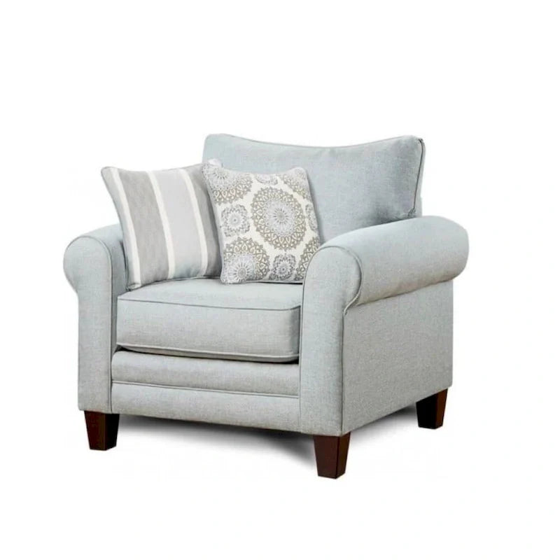 Elegant Mist Grey Accent Chair 2
