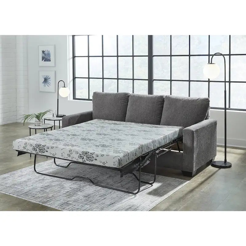 Signature Design by Ashley Rannis Pewter Queen Sofa Bed - Dimensions: 85W x 40D x 39H 8