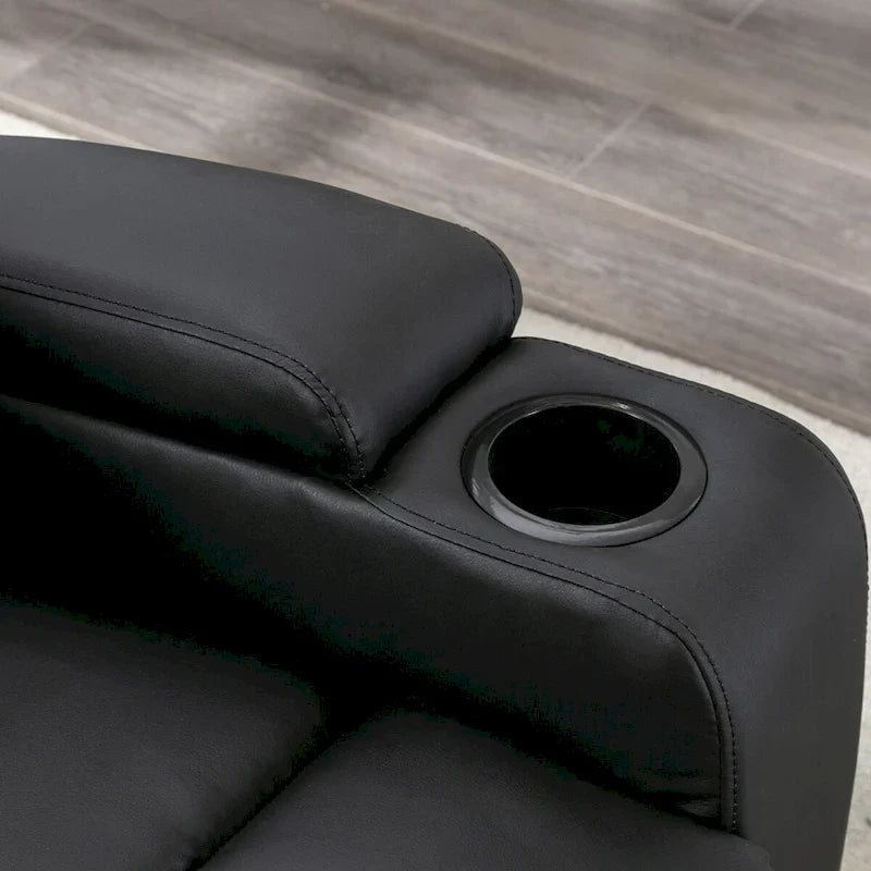 Manual Rocking Recliner Chair Featuring Massage Function and Cup Holders 6