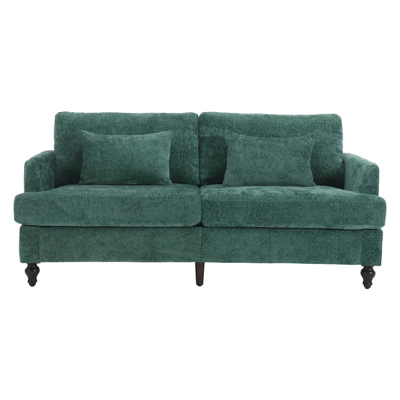 HOMEFUN Chenille Upholstered Loveseat and Armchair Set with Wooden Frame for Living Room 29