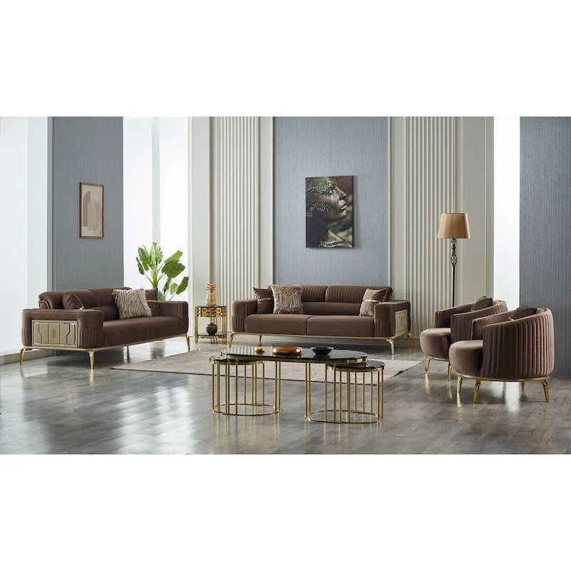 Arianna 4-Piece Living Room Set: Two Sofas and Two Chairs 14