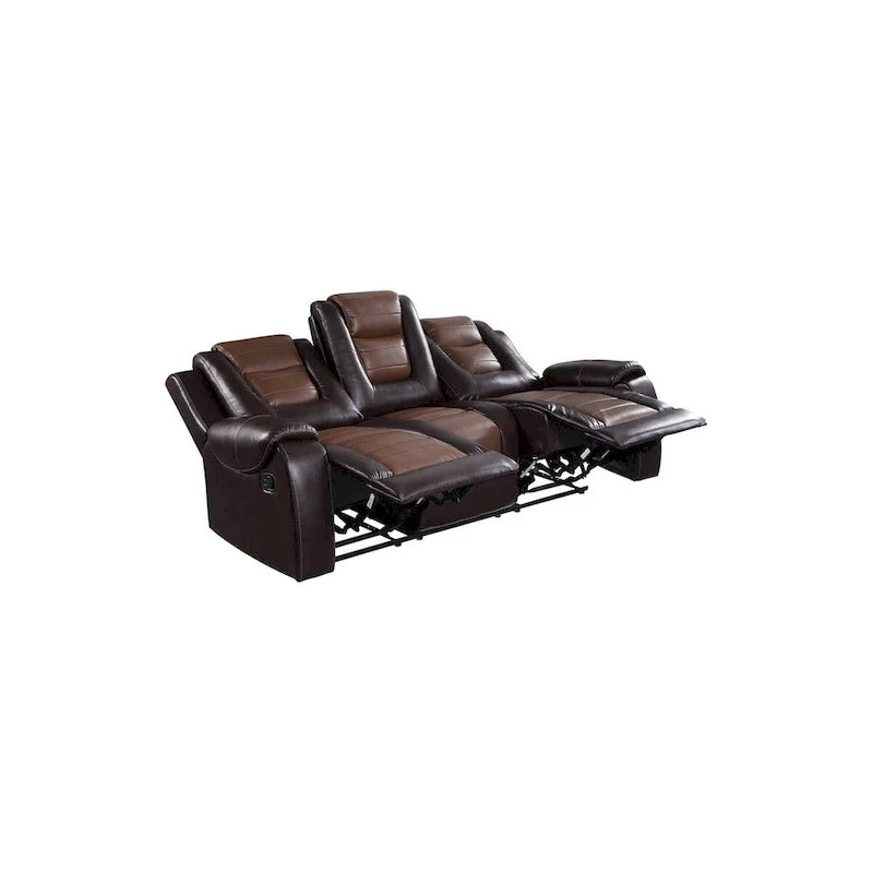 Grete Brown Luxury Faux Leather Living Room Collection 5