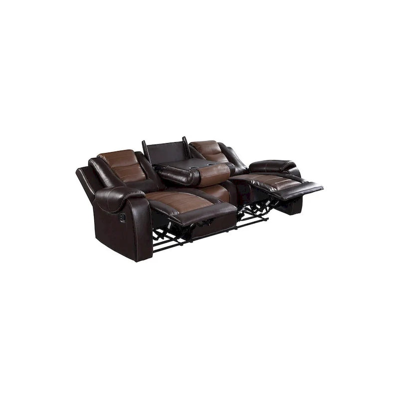 Grete Brown Luxury Faux Leather Living Room Collection 6