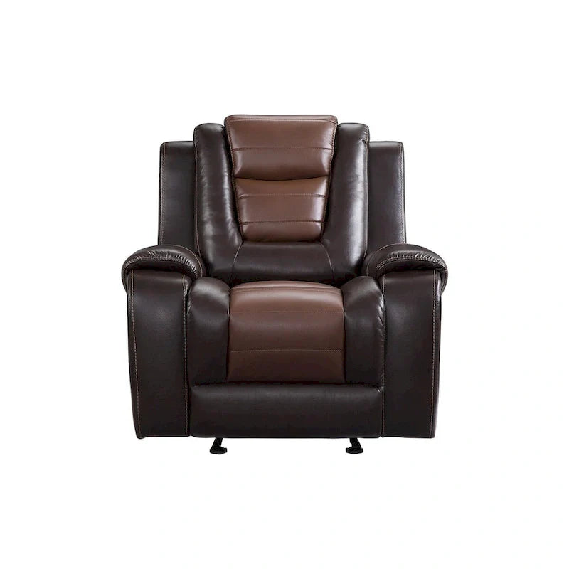 Grete Brown Luxury Faux Leather Living Room Collection 12