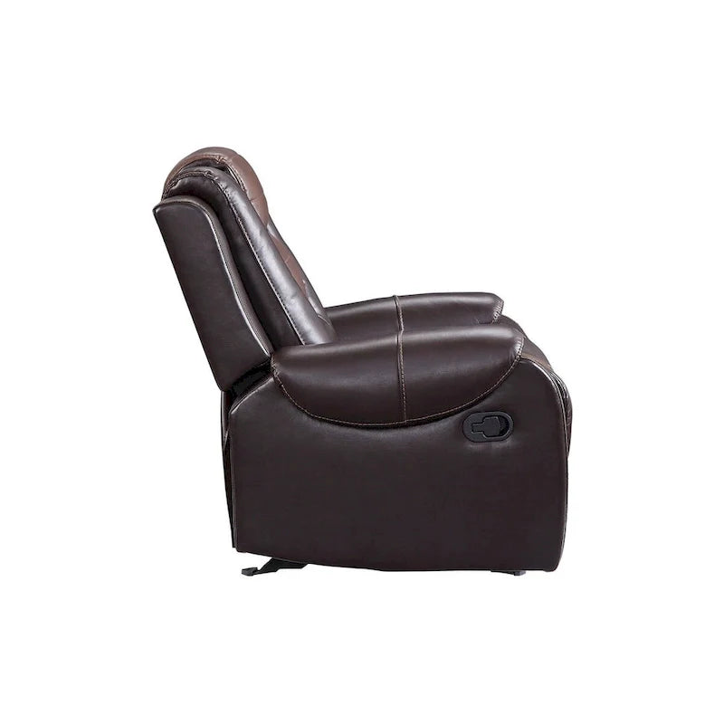 Grete Brown Luxury Faux Leather Living Room Collection 14