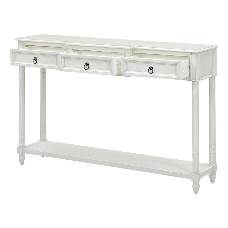 Entryway Console Table with Drawers - Stylish Sofa Table 36