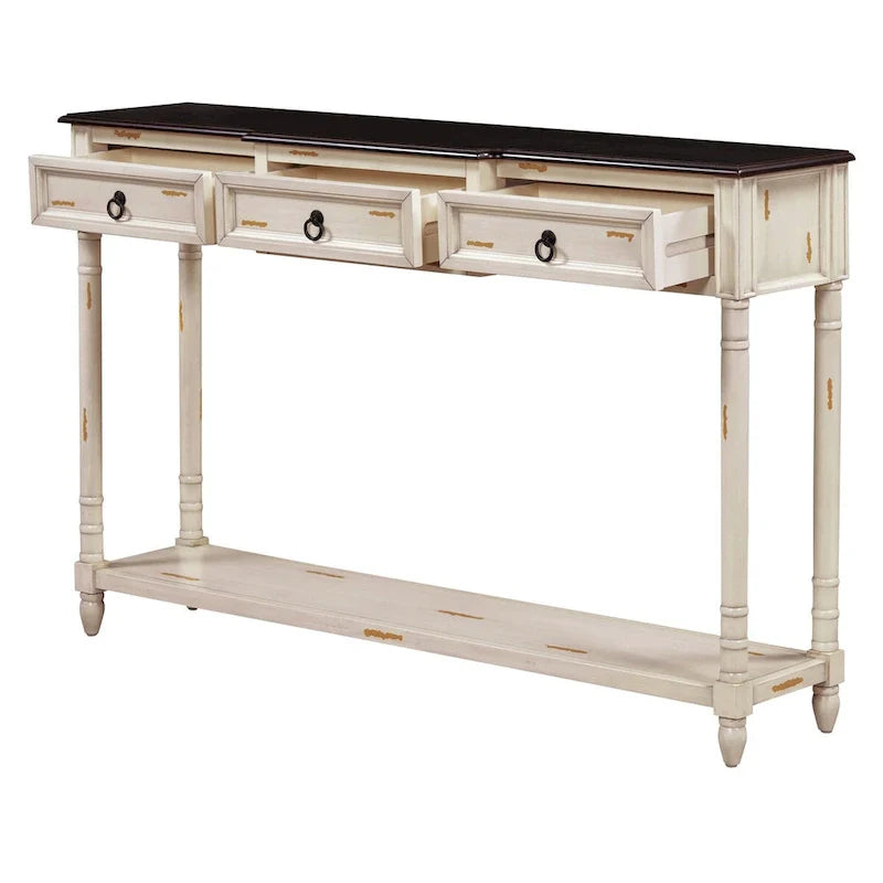 Entryway Console Table with Drawers - Stylish Sofa Table 20