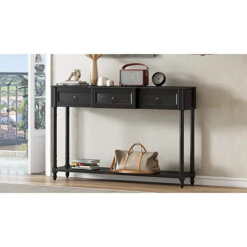 Entryway Console Table with Drawers - Stylish Sofa Table 23