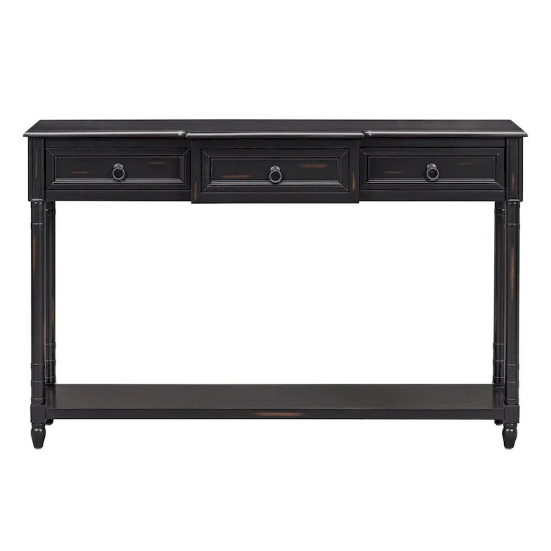 Entryway Console Table with Drawers - Stylish Sofa Table 29
