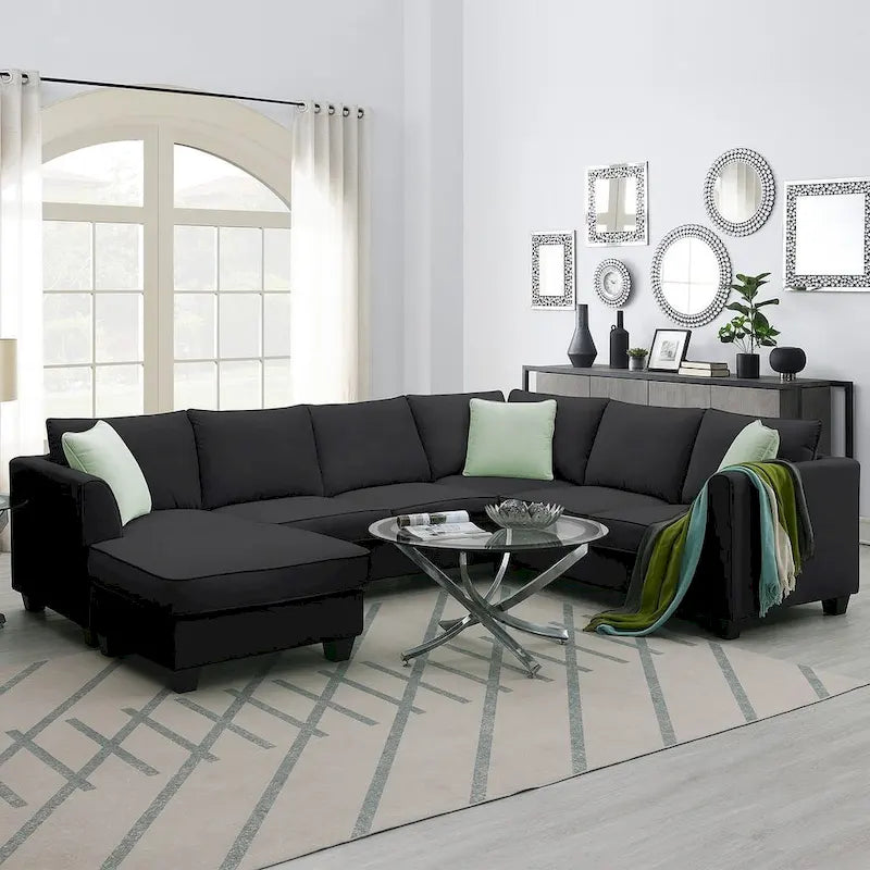 Versatile Reversible Sectional Sofa with Ottoman - Flexible Combination Module 3