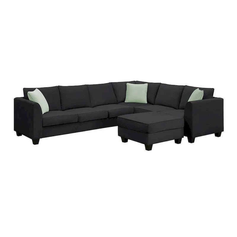 Versatile Reversible Sectional Sofa with Ottoman - Flexible Combination Module 11
