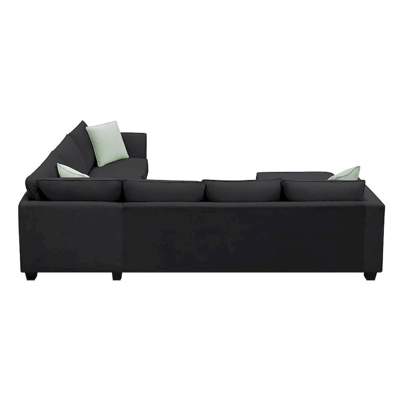 Versatile Reversible Sectional Sofa with Ottoman - Flexible Combination Module 13