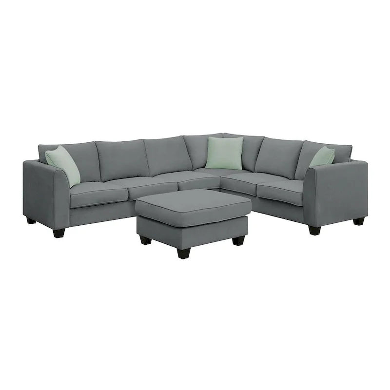 Versatile Reversible Sectional Sofa with Ottoman - Flexible Combination Module 27