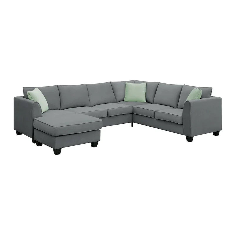 Versatile Reversible Sectional Sofa with Ottoman - Flexible Combination Module 28