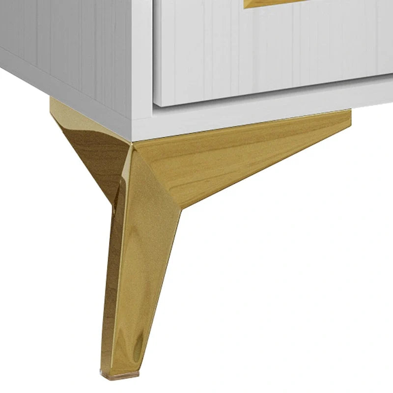 CraftPorch Modern White TV Stand Console - Not Applicable 4