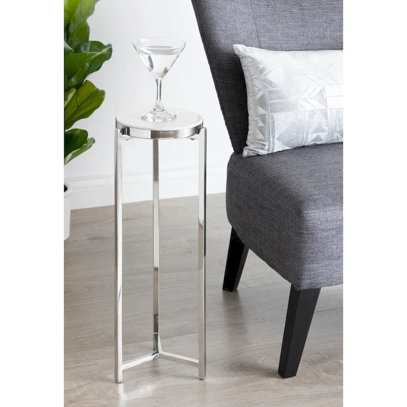 Kate and Laurel Aguilar Glamorous Drink Table - 9x9x23 Inches 2