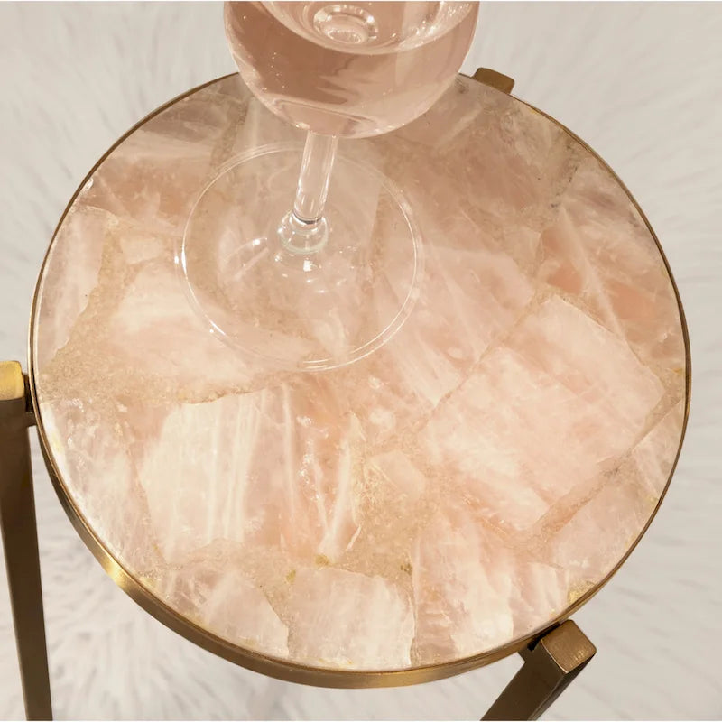 Kate and Laurel Aguilar Glamorous Drink Table - 9x9x23 Inches 4