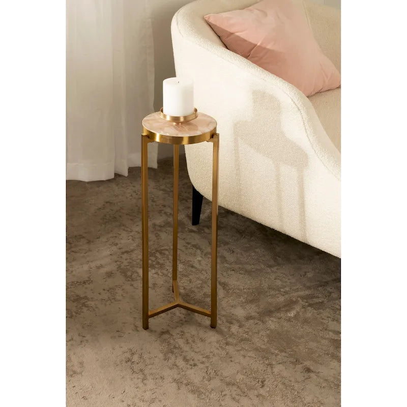 Kate and Laurel Aguilar Glamorous Drink Table - 9x9x23 Inches 5