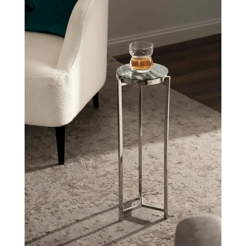 Kate and Laurel Aguilar Glamorous Drink Table - 9x9x23 Inches 6