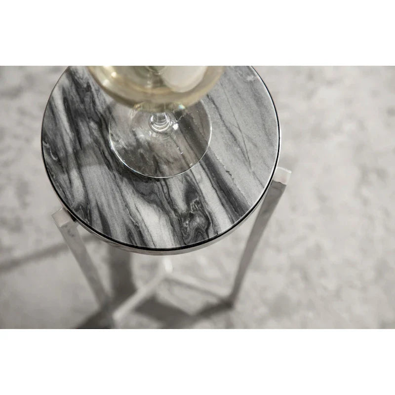 Kate and Laurel Aguilar Glamorous Drink Table - 9x9x23 Inches 7