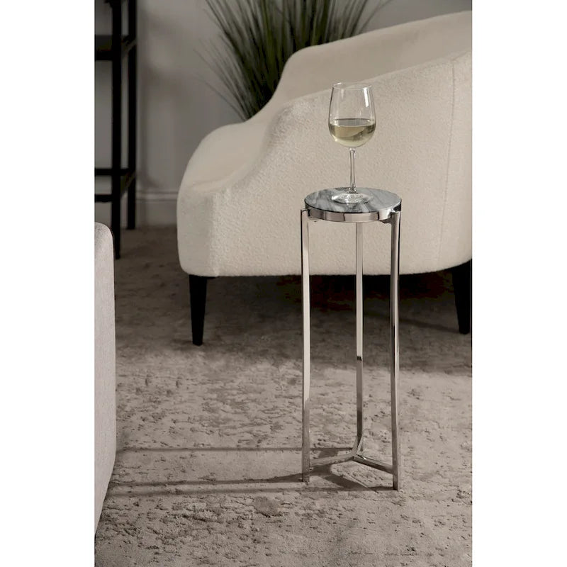 Kate and Laurel Aguilar Glamorous Drink Table - 9x9x23 Inches 8