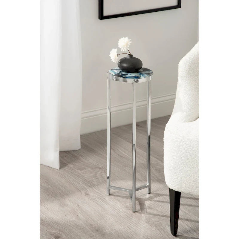Kate and Laurel Aguilar Glamorous Drink Table - 9x9x23 Inches 11