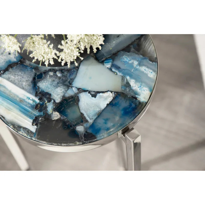 Kate and Laurel Aguilar Glamorous Drink Table - 9x9x23 Inches 12