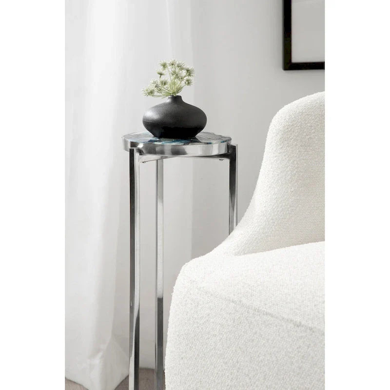 Kate and Laurel Aguilar Glamorous Drink Table - 9x9x23 Inches 13