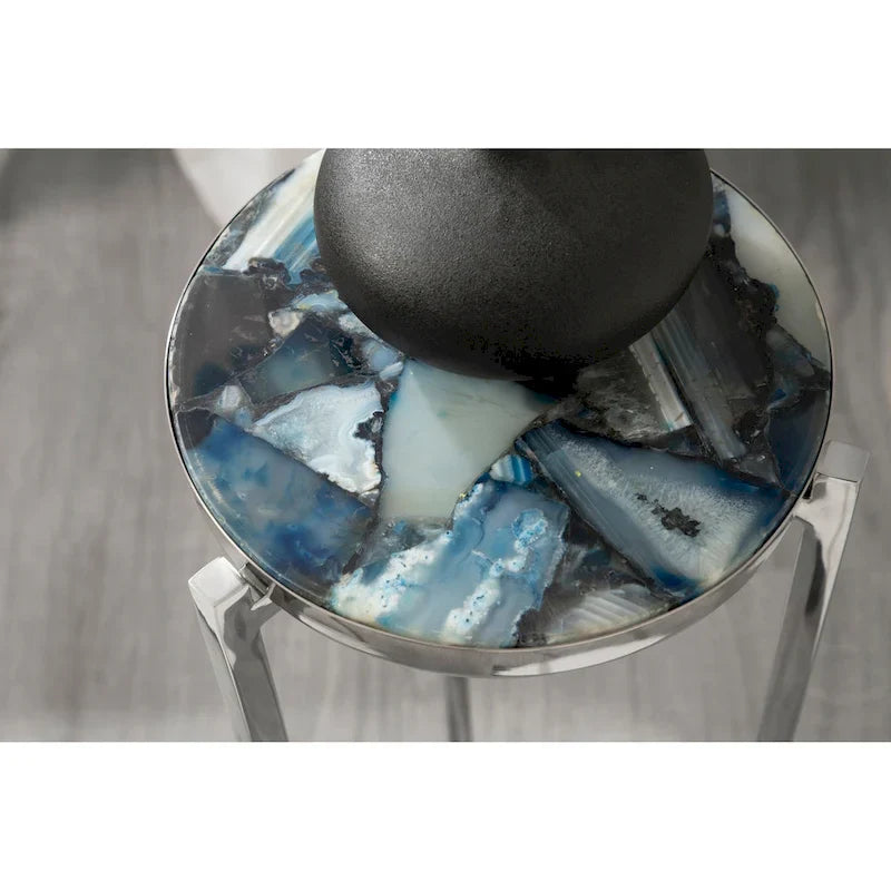 Kate and Laurel Aguilar Glamorous Drink Table - 9x9x23 Inches 14