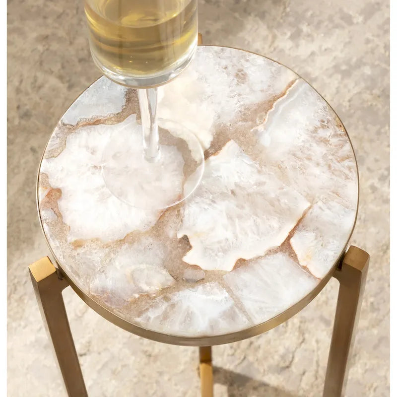 Kate and Laurel Aguilar Glamorous Drink Table - 9x9x23 Inches 17