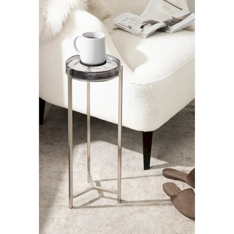 Kate and Laurel Aguilar Glamorous Drink Table - 9x9x23 Inches 18